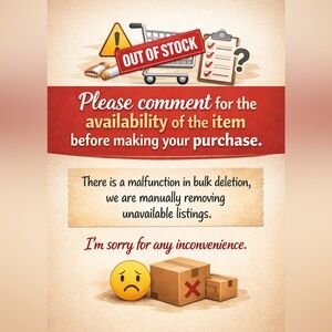 Unavailable Item Notice Poster